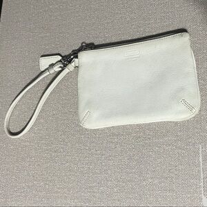 Coach Ivory Leather Wristlet
